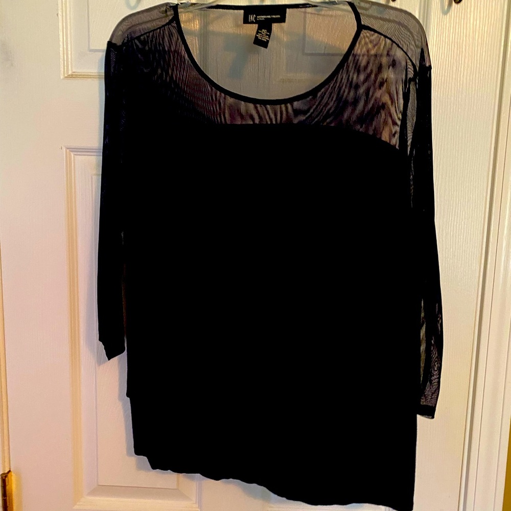 Navy blue INC blouse size OX